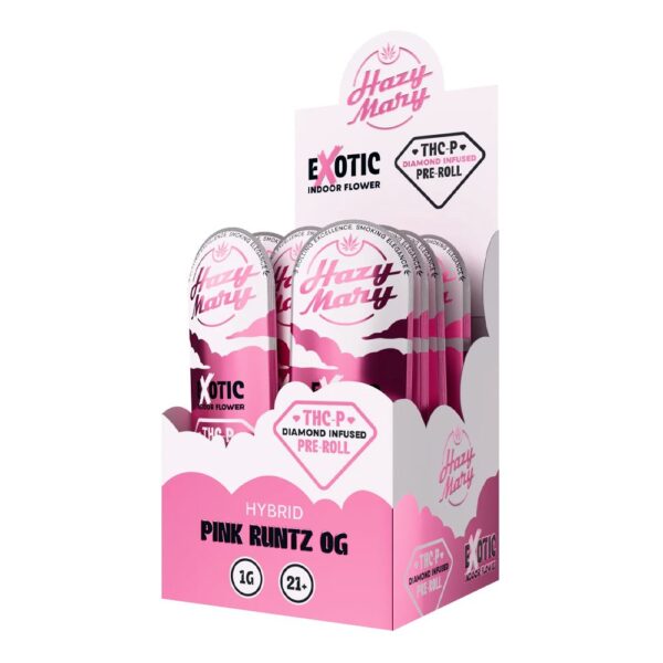 HAZY MARY THCP 1G EXOTIC PRE ROLLS HYBRID - PINK RUNTZ