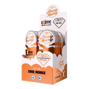 HAZY MARY THCP 1G EXOTIC PRE ROLLS SATIVA – SOUR ORANGE