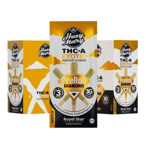 HAZY MARY 3G 3CT EXOTIC PREROLLS INDICA - ROYAL STAR