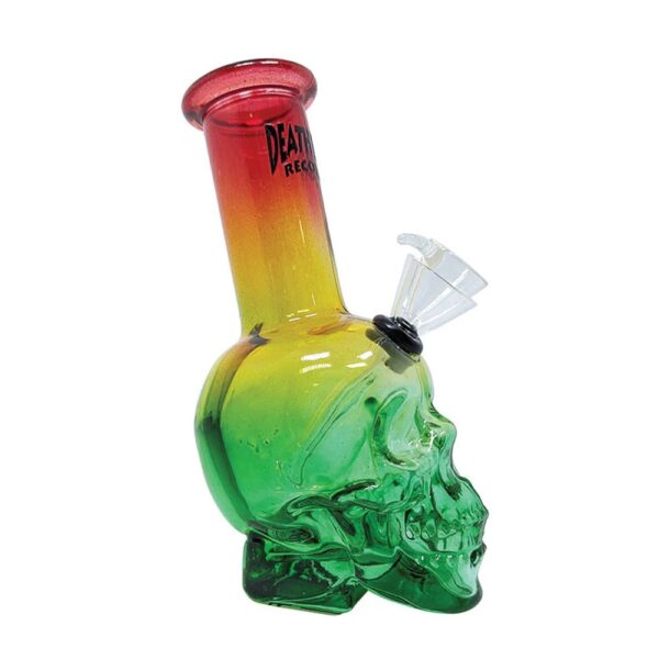 DEATHROW RECORDS SKULL WATERPIPE - RASTA
