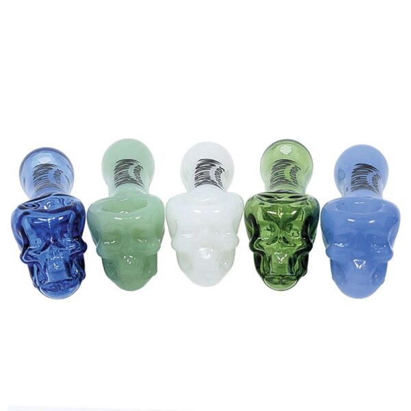 DRR 4" SKULL HAND PIPE - ASSORTED