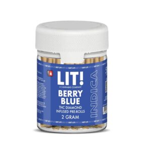 LIT! THC DIAMOND 2G PREROLLED JOINTS INDICA – BERRY BLUE