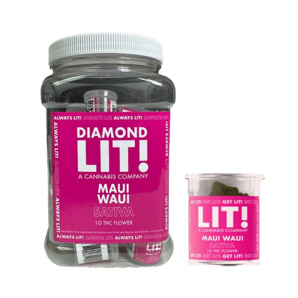 LIT! THC 1G FLOWER JAR SATIVA - MAUI WAUI