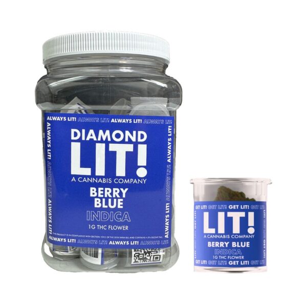 LIT! THC 1G FLOWER JAR INDICA - BERRY BLUE