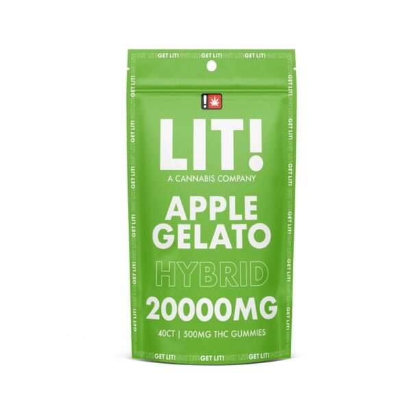 LIT! THC DIAMOND 500MG GUMMIES HYBRID- APPLE GELATO