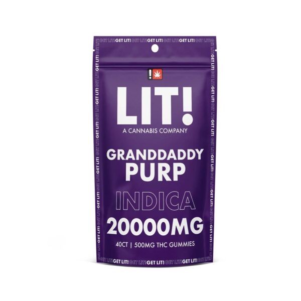 LIT! THC DIAMOND 500MG GUMMIES INDICA - GRANDADDY