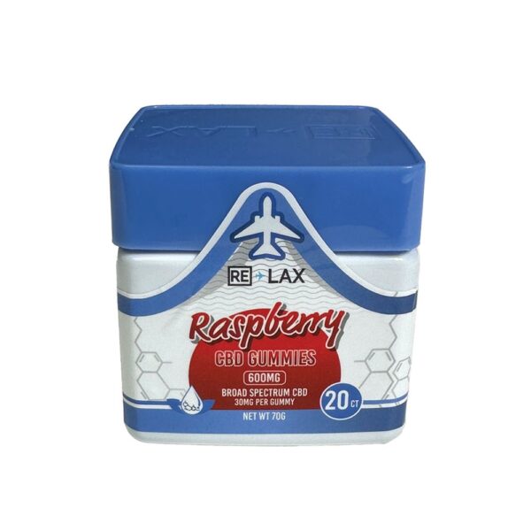 RELAX CBD 600MG GUMMIES - RASPBERRY