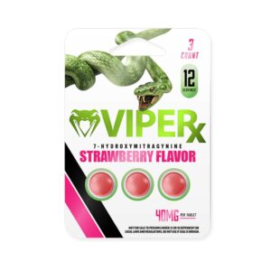 VIPER X 7 HYDROXI 40MG 3CT KRATOM – STRAWBERRY