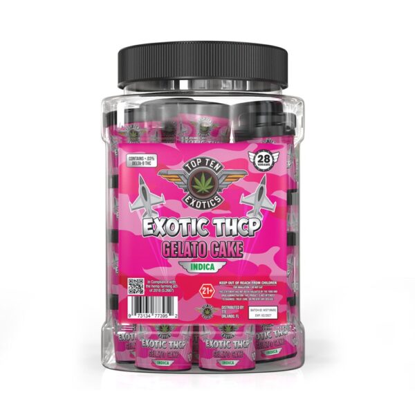 TOP TEN EXOTIC THCP 1G FLOWER INDICA - GELATO CAKE