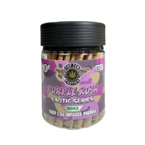 TOP TEN EXOTIC THCP 1.5G PREROLLS INDICA – PURPLE KUSH