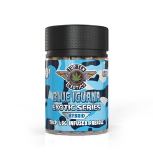 TOP TEN EXOTIC THCP 1.5G PREROLLS HYBRID – BLUE IGUANA