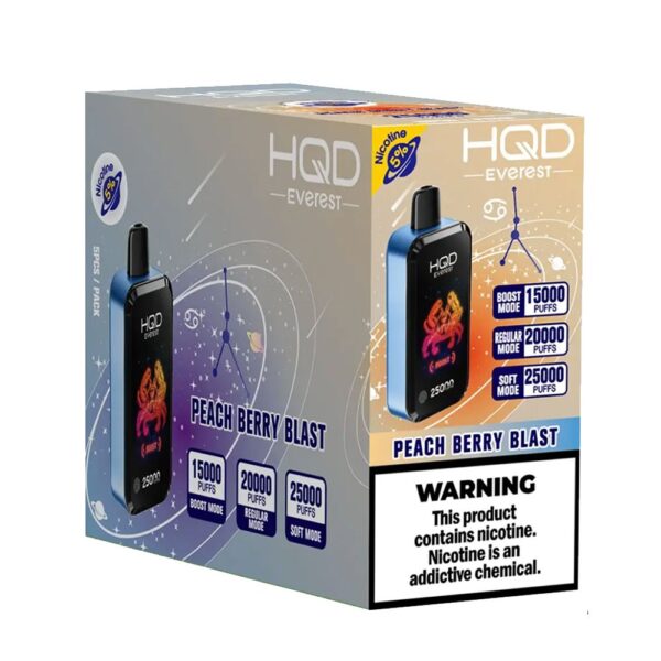 HQD CUVIE EVEREST 25K 5% DISPOSABLE - PEACH BERRY BLAST