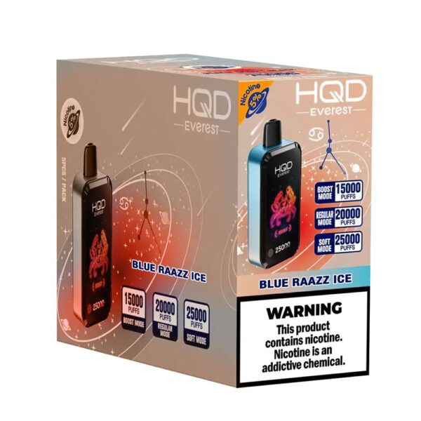 HQD CUVIE EVEREST 25K 5% DISPOSABLE - BLUE RAZ ICE