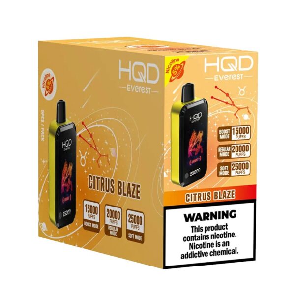 HQD CUVIE EVEREST 25K 5% DISPOSABLE - CITRUS BLAZE