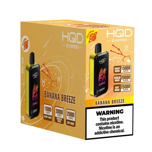 HQD CUVIE EVEREST 25K 5% DISPOSABLE - BANANA BREEZE