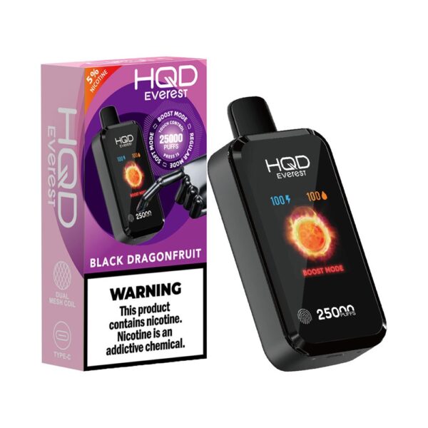 HQD CUVIE EVEREST 25K 5% DISPOSABLE - BLACK DRAGONFRUIT