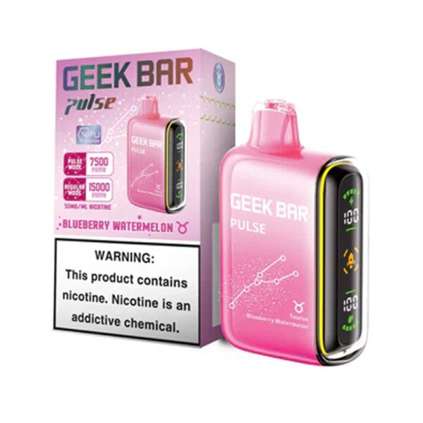 GEEK BAR PULSE 5% NIC 15000 PUFFS DISPOSABLE - BLUEBERRY WTRMLN