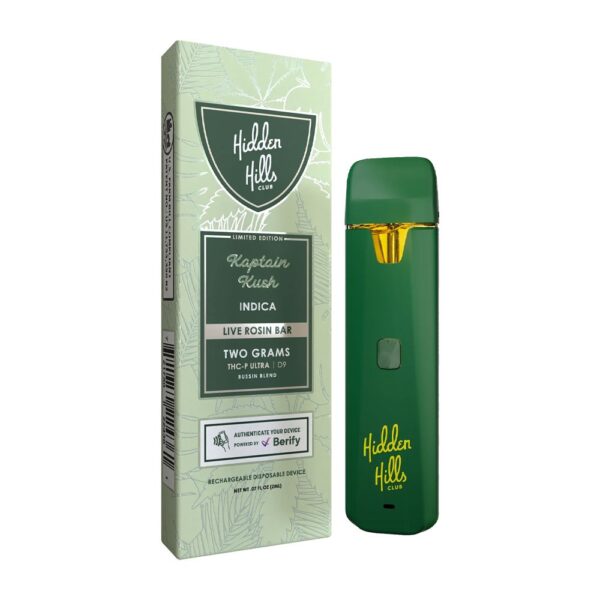HIDDEN HILLS THCP/D9 BUSSIN BLEND 2G DISPOSABLE INDICA - KAPTAIN KUSH