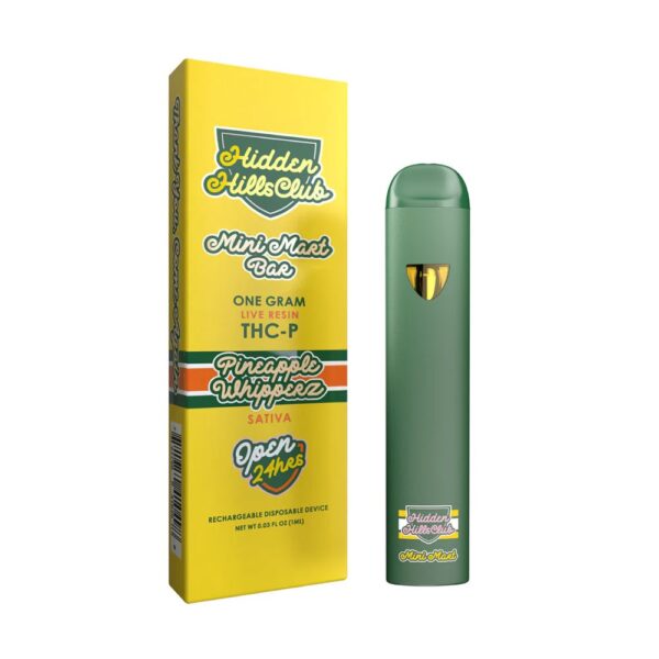 HIDDEN HILLS MINI MART BAR THCP 1G DISPOSABLE SATIVA - PINEAPPLE WHIPPERZ