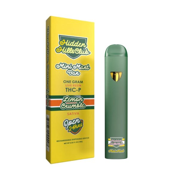 HIDDEN HILLS MINI MART BAR THCP 1G DISPOSABLE SATIVA - LEMON CRUMBLE