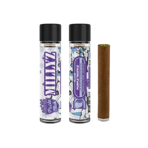HIDDEN HILLS MILLYZ 1.5G GLASS TIP BLUNT - PURPLE TRUFFLE