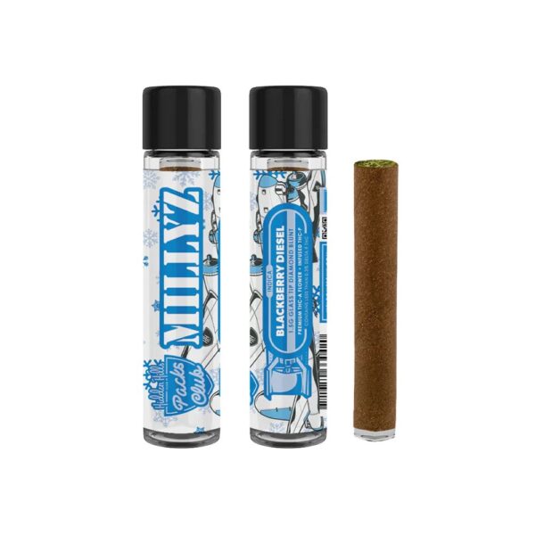 HIDDEN HILLS MILLYZ 1.5G GLASS TIP BLUNT - BLACKBERRY DIESEL