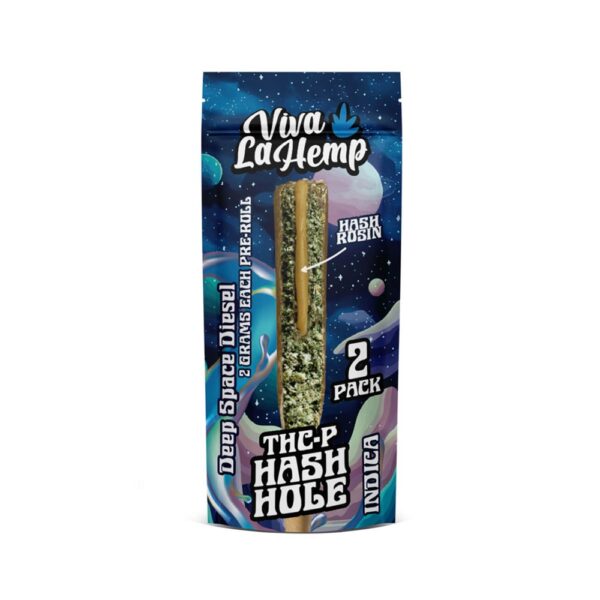 VIVA LA HEMP THC HASH HOLE 2G PRE ROLLS INDICA - DEEP SPACE DIESEL