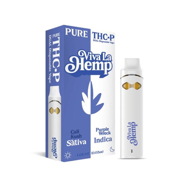 VIVA LA HEMP THCP 1G DUAL DISPOSABLE - CALI KUSH/ PURPLE WRECK