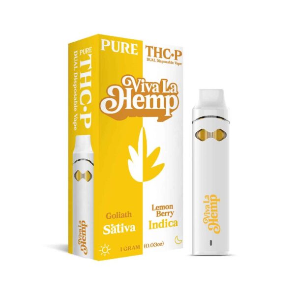 VIVA LA HEMP THCP 1G DUAL DISPOSABLE - GOLIATH/LEMON BERRY