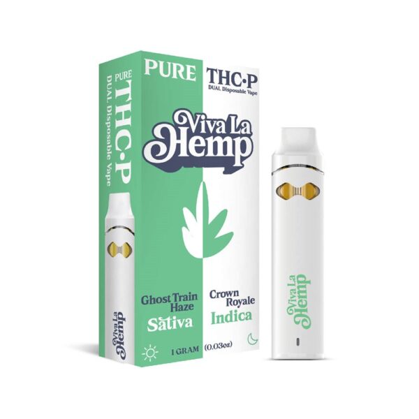 VIVA LA HEMP THCP 1G DUAL DISPOSABLE - GHOST TRAIN HAZE/ CROWN ROYALE