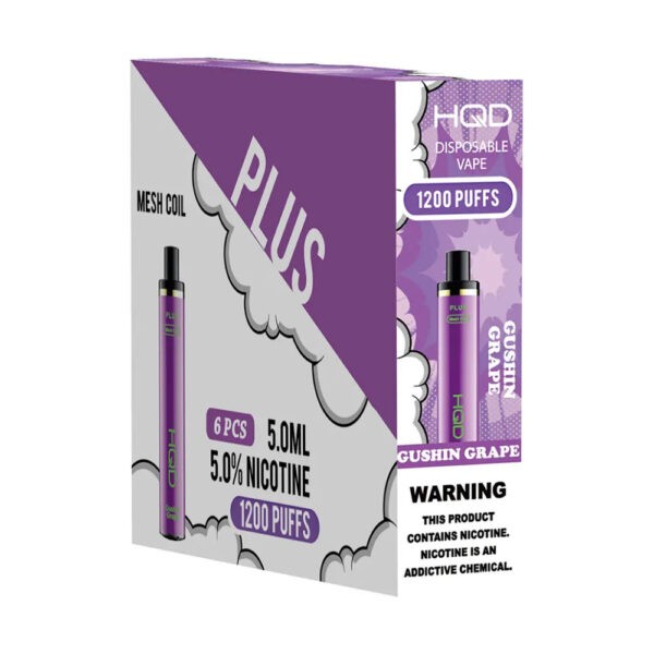 HQD CUVIE PLUS 5% NIC DISPOSABLE - GUSHIN GRAPE