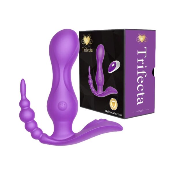 TRIFECTA 3 IN 1 VIBE W/ REMOTE - PURPLE