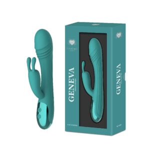 GENEVA LIQUID SILICONE RABBIT VIBE- TEAL