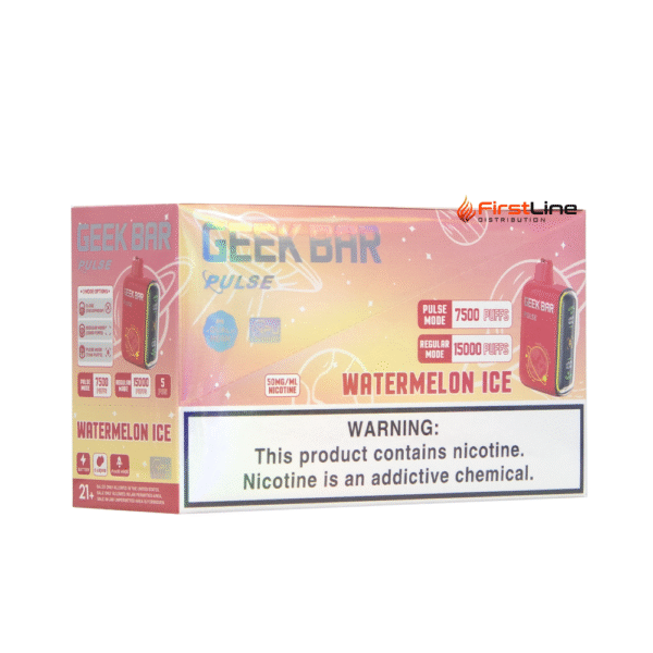 GEEK BAR PULSE 5% NIC 15000 PUFFS DISPOSABLE - WATERMELON ICE - Image 2