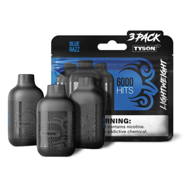 TYSON LIGHTWEIGHT 5% NIC 6KPUFFS DISPOSABLE - BLUE RAZZ