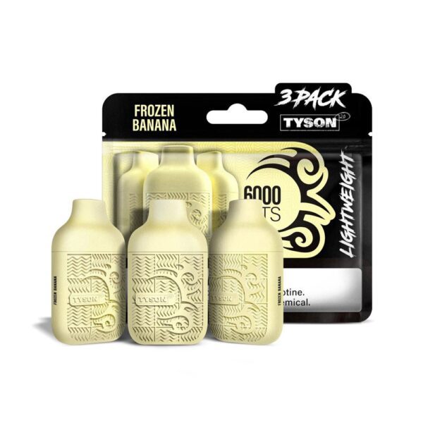 TYSON LIGHTWEIGHT 5% NIC 6KPUFFS DISPOSABLE - FROZEN BANANA