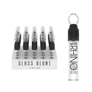 WHITE RHINO GLASS BLUNT SLIDER