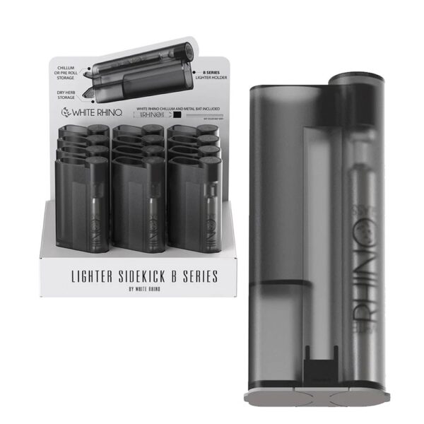 WHITE RHINO LIGHTER SIDEKICK B SERIES - TRANSPARENT BLACK