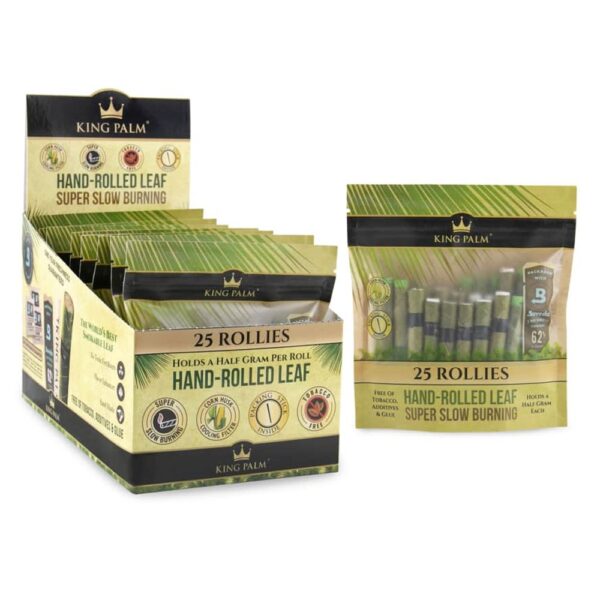 KING PALM ROLLIE SIZE 25PK LEAF TUBES