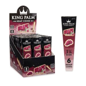 KING PALM 1 1/4 HEMP CONES – GRAPE SWISH