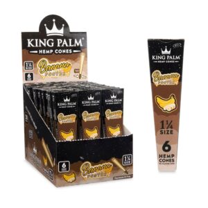 KING PALM 1 1/4 HEMP CONES – BANANA FOSTER