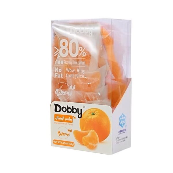 DOBBY 80% JUICE 150G GUMMY - ORANGE
