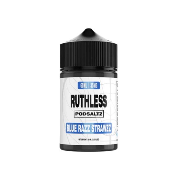 RUTHLESS SALT NIC 60ML/50MG JUICE - BLUERAZZ STRAWZZ