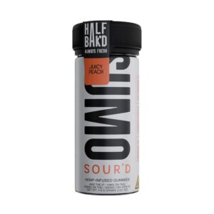 HALF BAK’D D9/THCP 10000MG SOUR’D GUMMIES – JUICY PEACH
