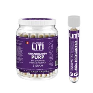 LIT! THC DIAMOND 2G PREROLLED JOINT INDICA – GRANDADDY PURP
