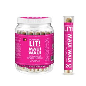 LIT! THC DIAMOND 2G PREROLLED JOINT SATIVA – MAUI WAUI