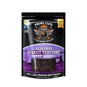PRIME CUTS 2.5OZ BEEF JERKY – SAMURAI SELECT TERIAKI