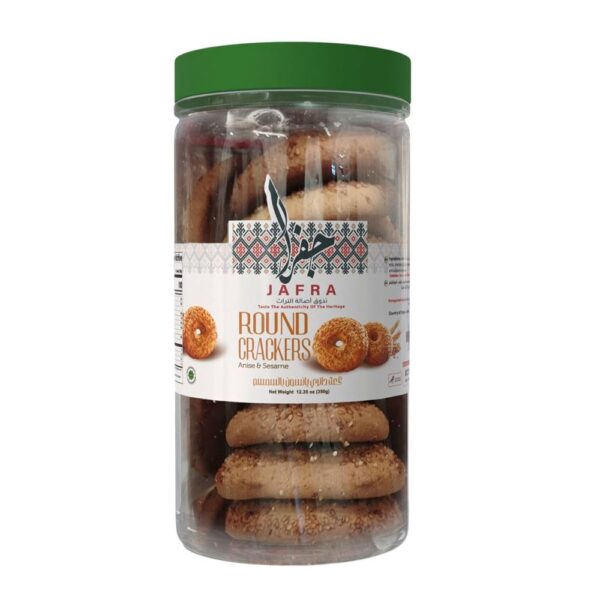 JAFRA 350G ROUND SESAME CRACKERS