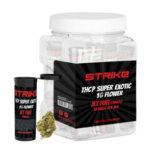 STRIKE THCP 1G FLOWER JAR – JET FUEL