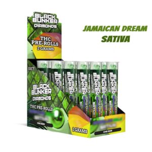 BLACK BUNKER DIAMOND THC 2G PREROLLS SATIVA – JAMAICAN DREAM